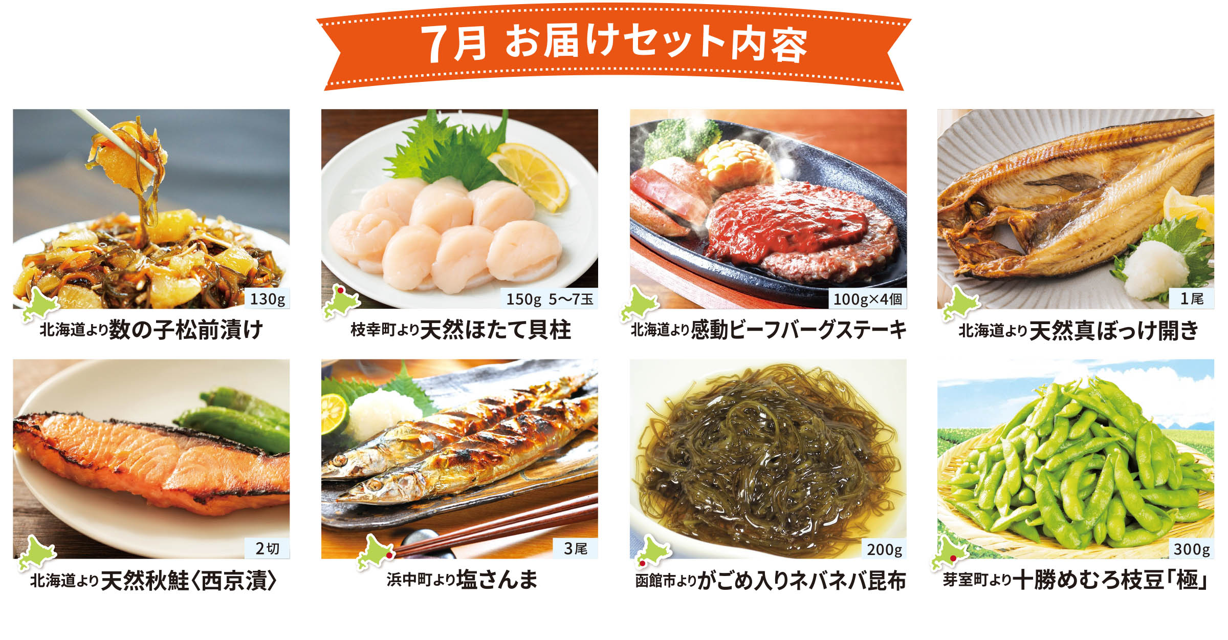 7月のお届けセット内容