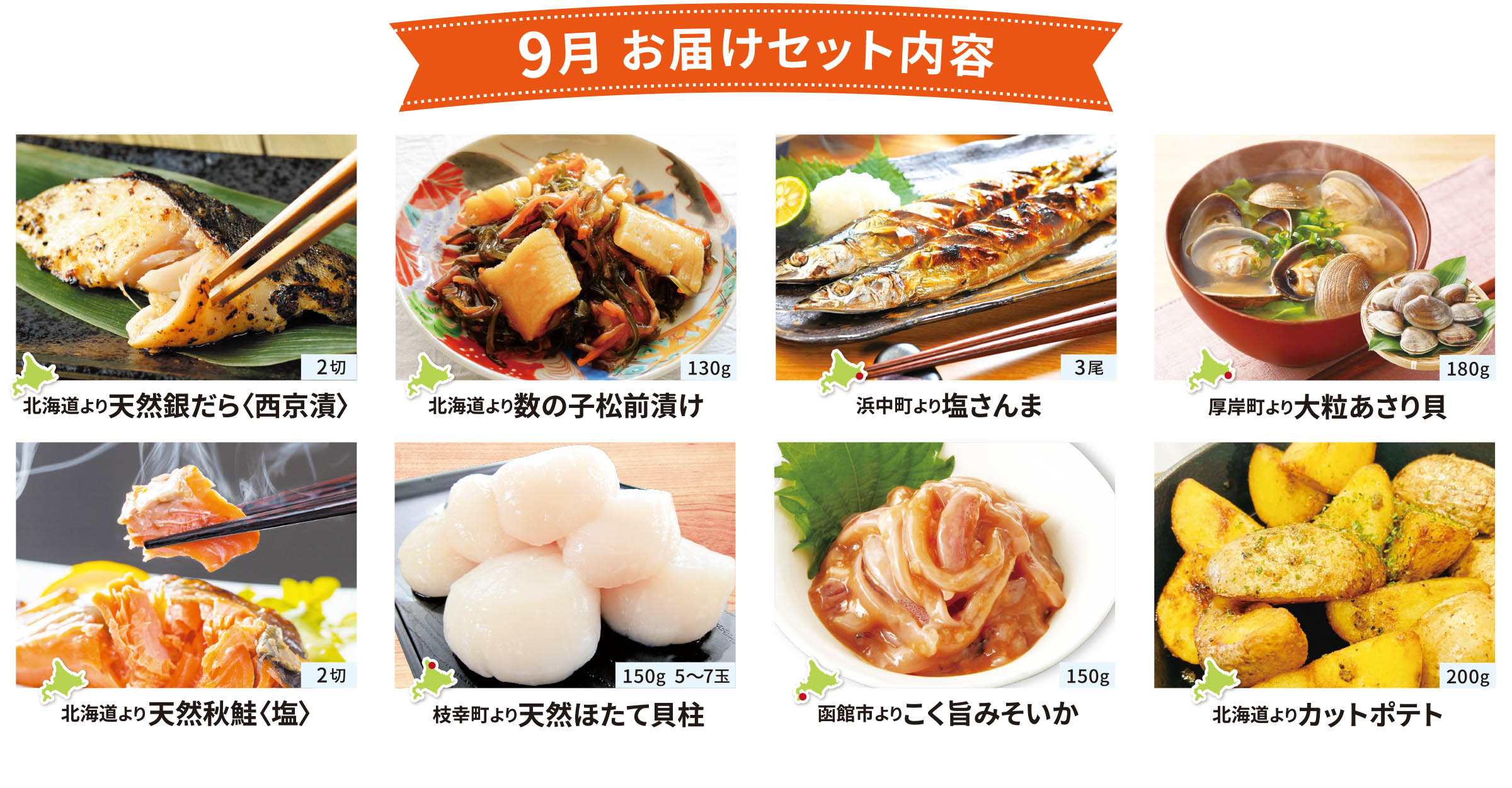 9月のお届けセット内容