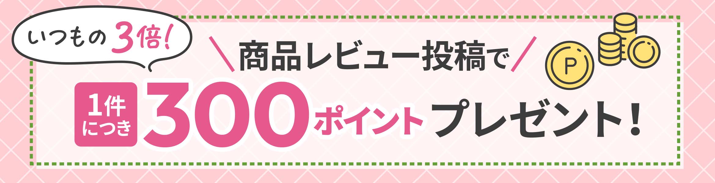 レビュー300ポイントキャンペーン