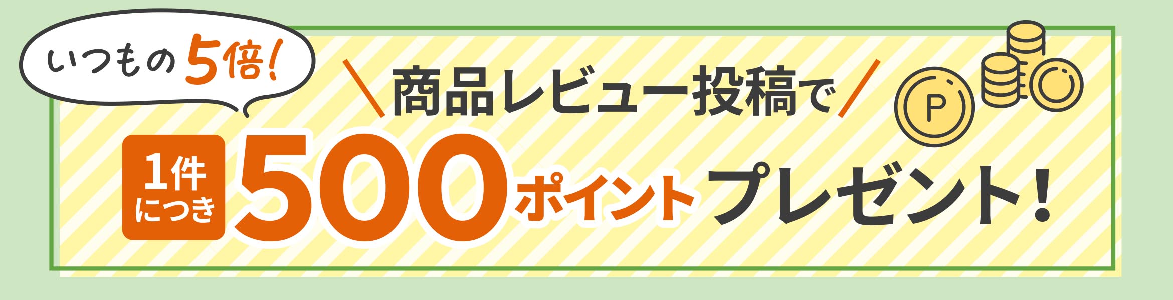 レビュー500ポイントキャンペーン