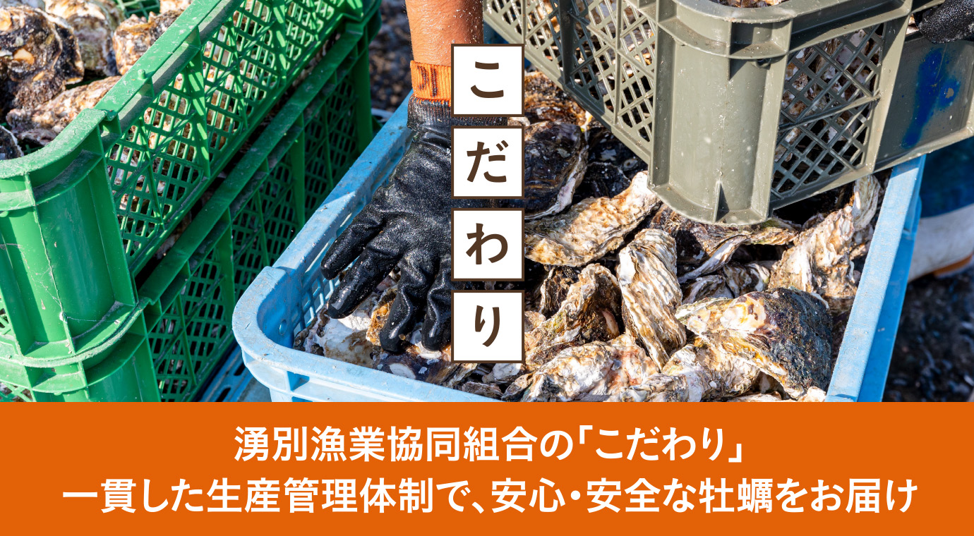 湧別漁業協同組合の「こだわり」一貫した生産管理体制で、安心・安全な牡蠣をお届け