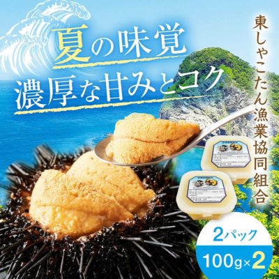 北海道積丹半島産, 塩水うに キタムラサキ 100g×2パック